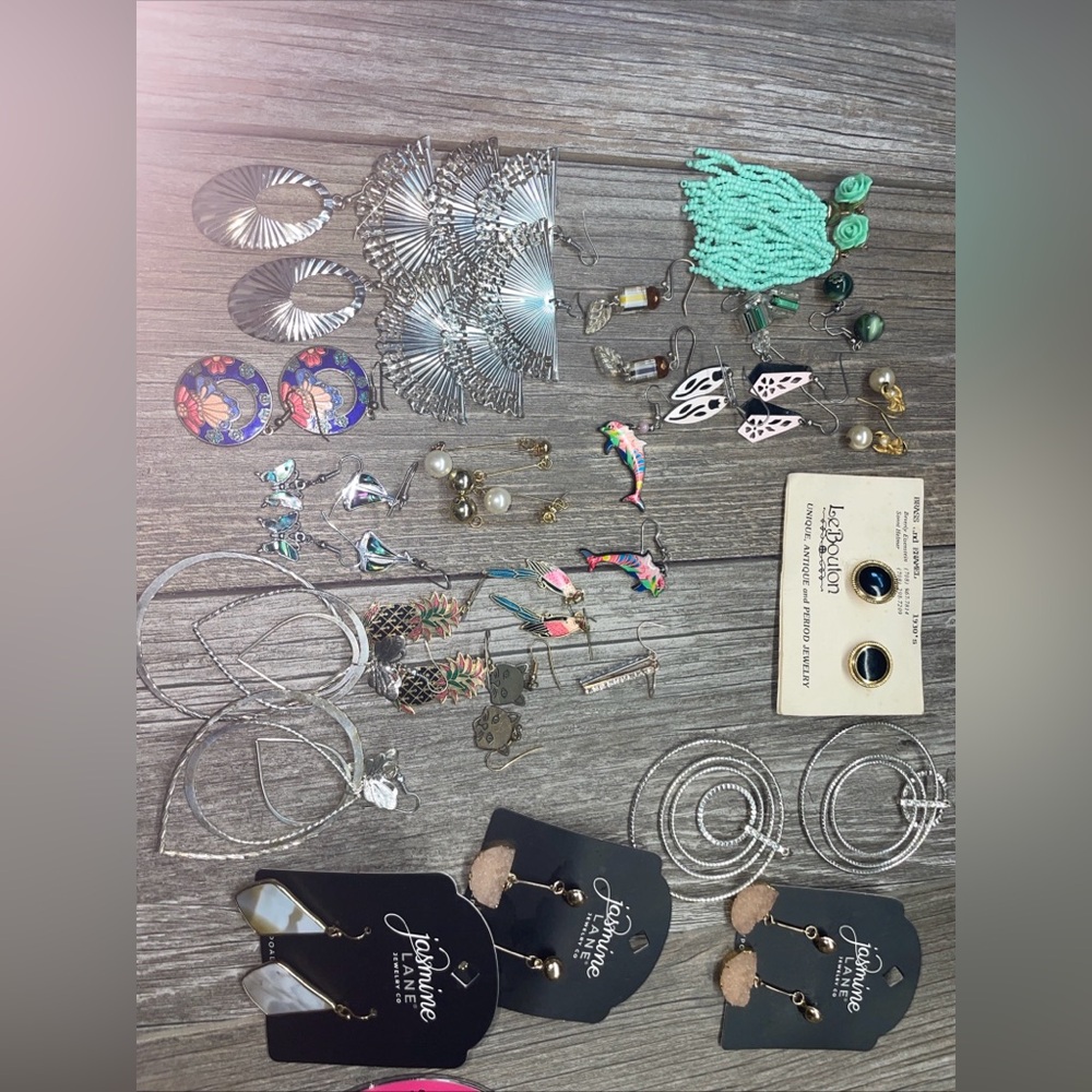 Mixed Various Earrings Lot Of 26 Pairs Wearable